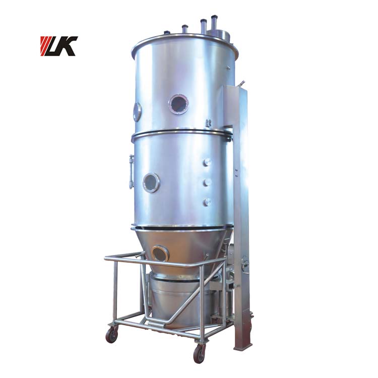 fluid bed dryer machine with top spray