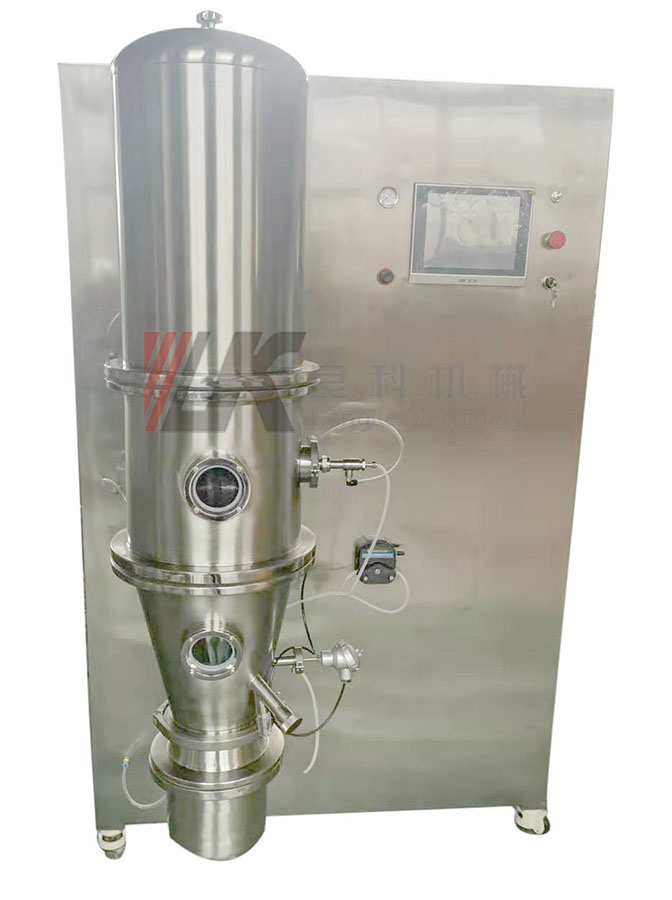 fluid bed dryer machine with top spray