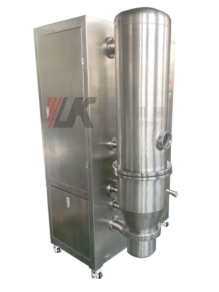 fluid bed dryer machine with top spray